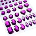 thumbnail image 4 of Self-adhesive Acrylic Crystal Rhinestone Jewels Gems Sticker Sheets Assorted Various Shapes (Dark Purple), 4 of 7