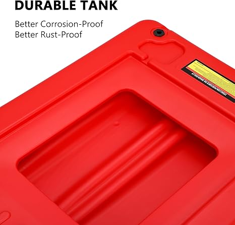 Oil Drain Pan with Pump 18 Gallon Oil Drain Tank, 82L Foldable T-Handle Low Profile Oil Drain Pan with 7.5ft Hose for Under Car, SUV, Truck Oil Changing