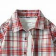 thumbnail image 6 of BSDJILFG Flannel Long Sleeve Shirts for Big and Tall Causal Plaid Shirt Fall Loose Fit ButtDown Lapel Basketball Football Loungewear Cardigans, 6 of 6