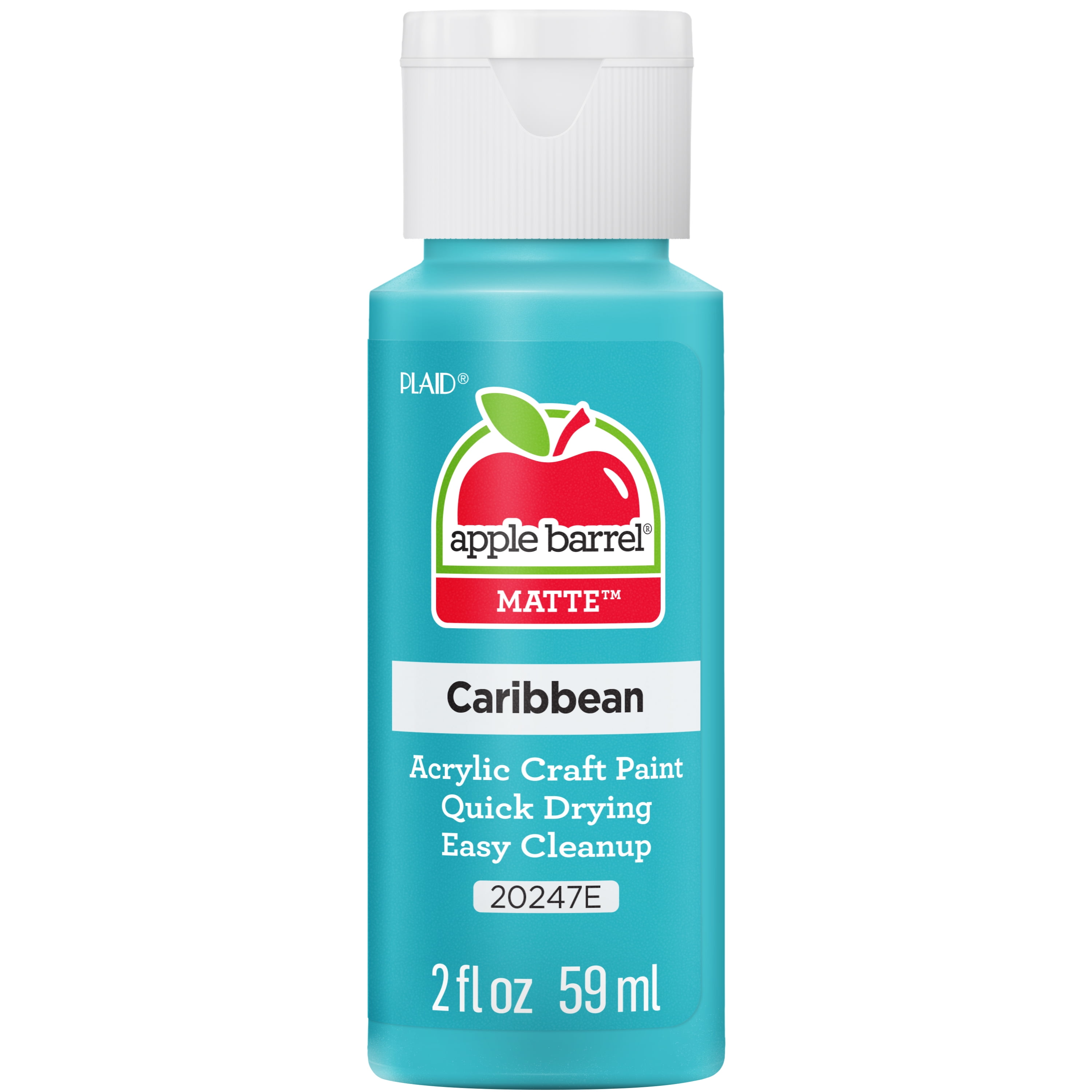 (6 pack) Apple Barrel Acrylic Craft Paint, Matte Finish, Caribbean, 2 fl oz