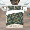thumbnail image 3 of Designart 'Multicolored Decorative Abstract Bird Feathers' Southwestern Duvet Cover Set, 3 of 4