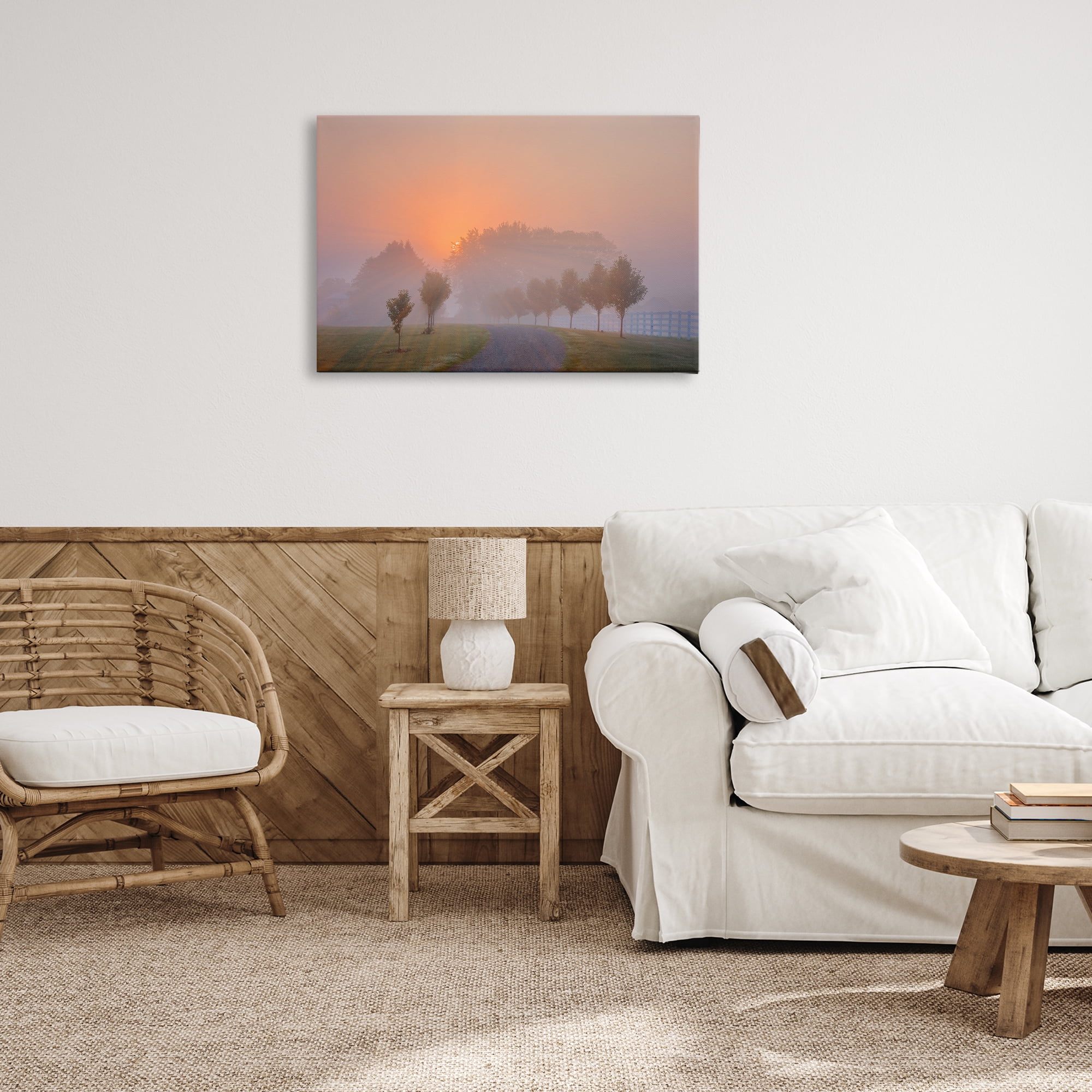 Stupell Industries Grove Path at Sunset Landscape & Nature Photography Wrapped Canvas Art Print Wall Art, 30 x 20