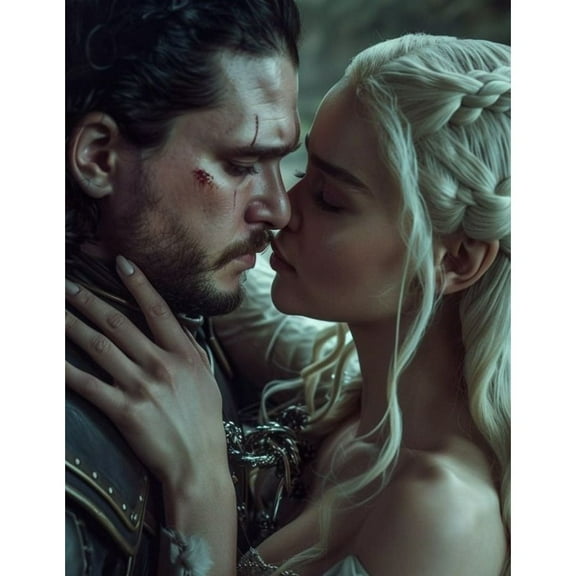 Diamond Painting Kits for Adults Jon Snow and Daenerys Full Drill DIY Diamond Art for Adults Beginners Picture Art Crystal Painting for Home Wall Decor