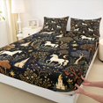 thumbnail image 5 of Homewish Unicorn Castle Bed Sheets for Kids, Hippie Tree of Life Full Size Sheets, 4 Pieces, 1 Flat Sheet, 1 Fitted Sheet and 2 Pillowcases, 5 of 6