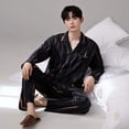 thumbnail image 3 of Pijama de hombre, cárdigan de primavera y otoño, de manga larga, para uso doméstico, para jóvenes, se puede usar al aire libre en las cuatro estaciones, 3 of 6