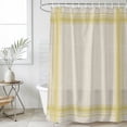 thumbnail image 4 of Yellow Grid Lines Bathroom Shower Curtains with 12 Hooks Polyester Waterproof Shower Curtain for Stalls and Bathtubs Modern Simple Stripes Texture Beige Decorative Bathroom Curtain 48x72 Inches, 4 of 9