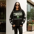 thumbnail image 5 of Women's Gameday Couture  Black Portland Timbers Velocity Rhinestone Star Sweatshirt, 5 of 6