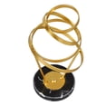 thumbnail image 3 of Tourbillon Abstrait, Résine Moderne Assis Statues Sculpture Forte Base Ronde en Métal Couleur Or Élégante Sculpture Géométrique pour le Café de Bibliothèque de Bureau Familial (Grande Taille et Base Noire), 3 of 9