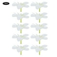 thumbnail image 1 of 10 piezas de orquídeas artificiales falsas flores simuladas para decoración de corona nupcial de boda color blanco leche, 1 of 9