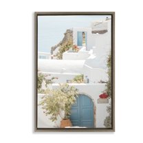 Stupell Industries Coastal Town Doorways Town & City Photography Brown Floater Framed Art Print Wall Art, 21 x 31