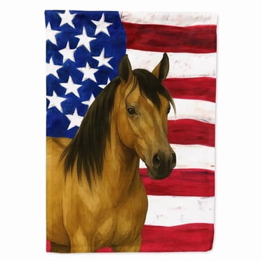 Carolines Treasures WDK6530GF 15.5 x 11.25 in. Buckskin Tennessee Walking Horse American Garden Flag
