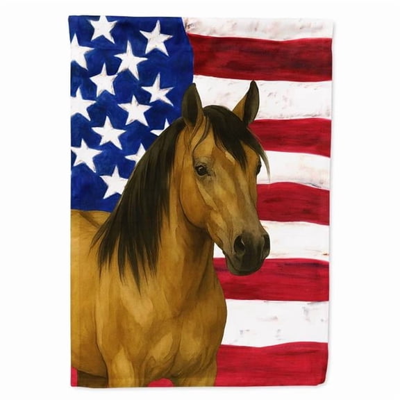 Carolines Treasures WDK6530GF 15.5 x 11.25 in. Buckskin Tennessee Walking Horse American Garden Flag