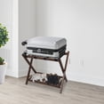 thumbnail image 3 of Fionafurn Pack of 4 Premium Solid Wood Luggage RackFoldable Luggage Stand for Guest RoomBrown, 3 of 8