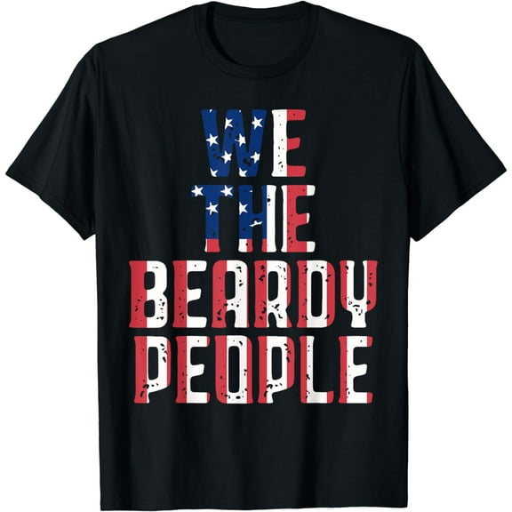 We The Beardy People Funny USA 4th Of July Patriot Men T-Shirt