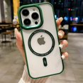 thumbnail image 1 of Hardware Strong Magnetic Attraction [metal Lens Frame+buttons] Suitable For IPhone 15, 14, 13, 12, 13 Pro Max 15Plus, 14Plus Transparent Acrylic Phone Case, 1 of 5