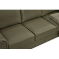 thumbnail image 6 of Classic Living Room Nails Sofa Grey Faux Leather, 6 of 8