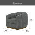 thumbnail image 3 of Better Homes & Gardens Lillian Accent Swivel Chair, Charcoal Boucle, 3 of 12