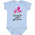thumbnail image 3 of Inktastic My Great Aunt Loves Me with Two Flamingos Boys or Girls Baby Bodysuit, 3 of 5