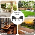 thumbnail image 6 of Walsunny 3 Piece Modern Patio Bistro Set,All-Weather Patio Furniture Set with Glass Top Coffee Table,Rattan Conversation Set with Cushions and Side Table for Balcony Porch Garden Backyard,Black, 6 of 8