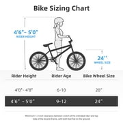 JOYSTAR Brockway Freestyle Kids BMX Bikes 24 Kids Bicycles for 9-14 Years Old Boys Girls, Multiple Colors