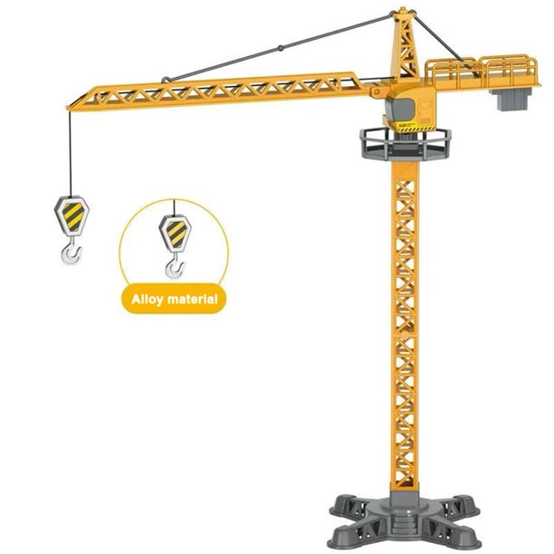 Camiones de construcción de aleación de metal fundido a presión: grúa, excavadora, tractor, excavadora. Vehículo de ingeniería educativo y coleccionable para niños mayores de 3 años.