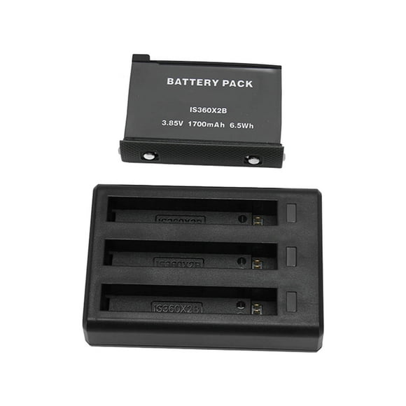 3 Channel Camera Battery Charger, Camera Battery Pack Short Circuit 3.85v 1700mah 6.5Wh Rechargeable Lithium Battery ABS Safe for Camera