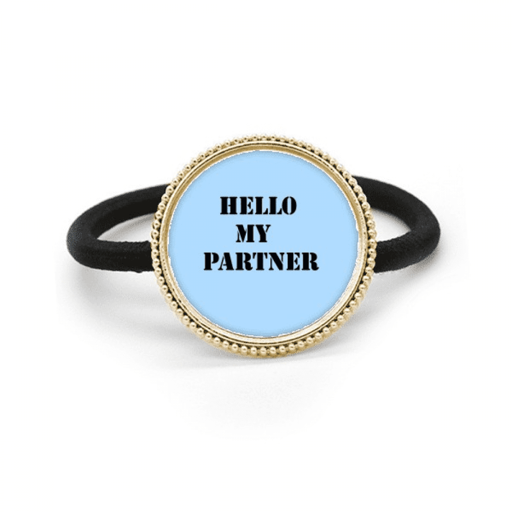 Hello My Partner Workmate Silver Metal Hair Tie And Rubber Band Headdress