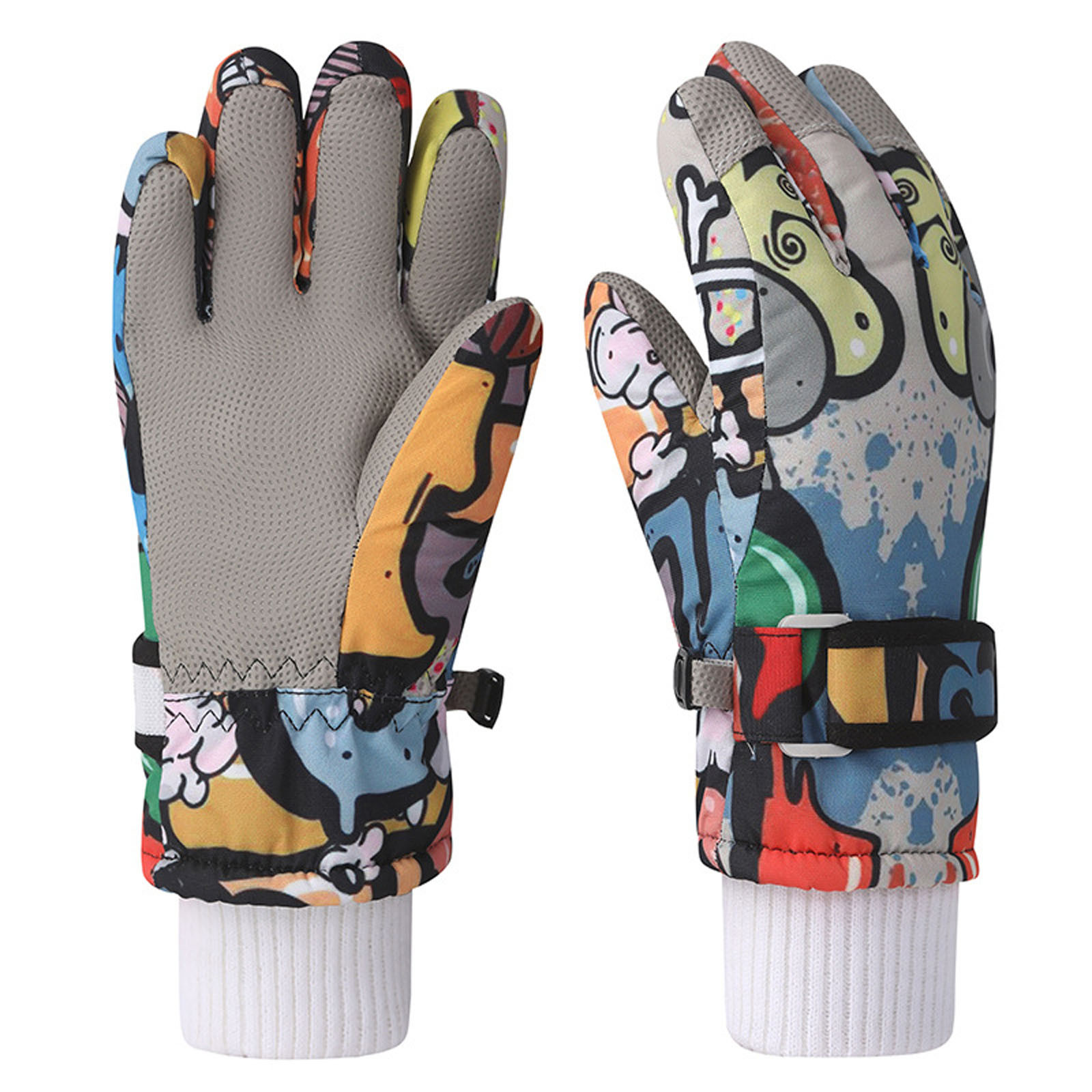 Gants Magiques D'hiver Pour Enfants - 3 Paires Antidérapantes - Coton Extensible Pour Garçons Et Filles