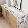 thumbnail image 4 of Easter Bunny Table Runner - 120 Inch Long, Kitchen Dining Table Runner Dresser Scarves, Spring Watercolor Eggs Country Flower Leaf Farmhouse Decor for Coffee Tables Wedding Party Banquet, 4 of 8
