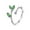 A, variant on Fiaya Women Diamond Leaves Adjustable Ring, 1 pc Green Crystal Leaves Statement Open Band Finger Rings, Dainty Jewelry for Women Birthday Holiday Gift