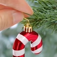 thumbnail image 5 of 6 Pack Christmas Ornaments Balls 12.5cm Shiny Glitter Striped Candy Cane Christmas Tree Decorations, 5 of 5