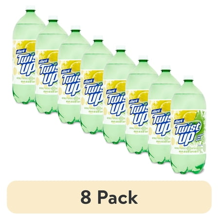 (8 pack) Twist Up Diet Lemon Lime Soda, 2 Liter Bottle