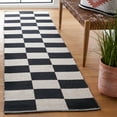 thumbnail image 2 of SAFAVIEH Montauk Tanja Checkered Cotton Area Rug, Black/Ivory, 6' x 6' Square, 2 of 6