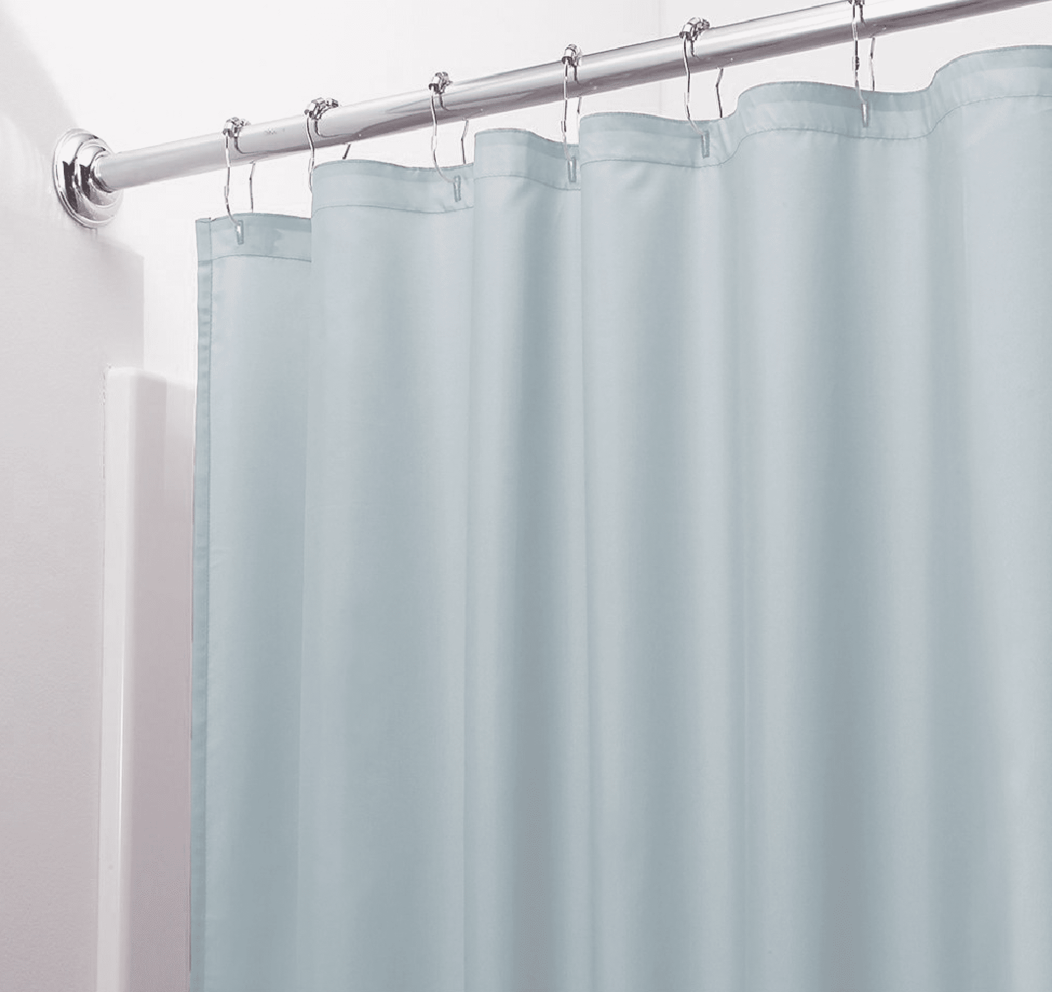 Mold & Mildew Resistant Fabric Shower Curtain Liner Spa Blue