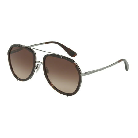 Dolce & Gabbana 0DG2161 Pilot Womens Sunglasses - Size 55 (Brown Gradient)