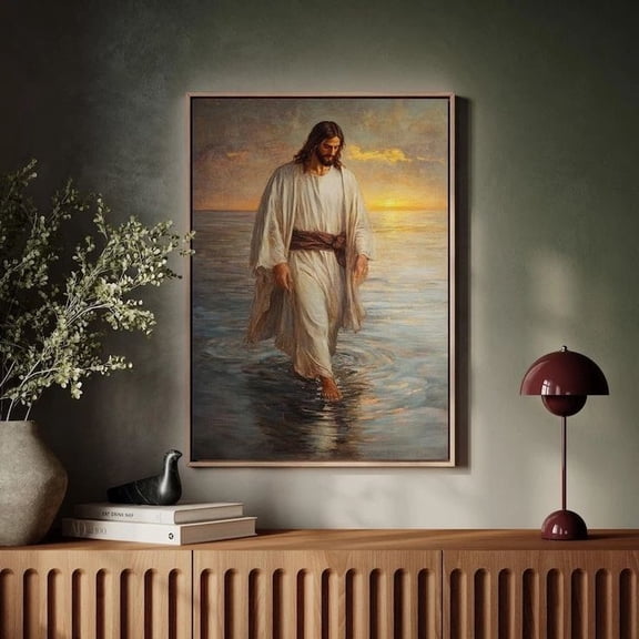 Jesus Walking on Water Poster Size 24''x36''-Gategoo