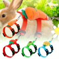 thumbnail image 3 of 4 Pcs Cute Vest Harness Rabbit Leash  Adjustable Rabbit Leash Harness Jacket Suit Small Pet Anti-breakaway Adjustable Dog Leash Small Dog Walking Leash Suitable for Daily Pet Walks, 3 of 7