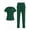 Hunter Green, variant on Women's 4 Way STRETCH Panel Side Top with Slit Zipper Scrub Pants