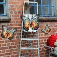 thumbnail image 4 of Chendee Large Metal Butterfly Blue And Color Outdoor Garden Home Decor Wall Art,25*36Cm, 4 of 8