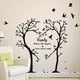thumbnail image 4 of Etiqueta engomada de la pared de los pájaros del árbol del corazón del amor negro patrón de las palabras de la familia etiqueta de la pared tallada autoadhesiva impermeable Speravity JJ16600-00, 4 of 6
