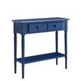 thumbnail image 1 of LEICK HOME Coastal Hall Console Wooden Table with Drawer Storage - Navy Blue, 1 of 5