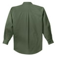 thumbnail image 6 of Port Authority S608ES Mens Extended Size Long Sleeve Easy Care Shirt, Clover Green - 9XL, 6 of 6