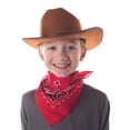 thumbnail image 4 of Sombrero vaquero Aeromax Junior con bandana marrón, 4 of 8