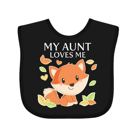 

Inktastic My Aunt Loves Me- Little Fox Gift Baby Boy or Baby Girl Bib