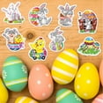 50 Pcs 100Pcs Happy Easter Day Stickers Easter Bunny Rabbits Eggs