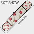 thumbnail image 3 of Yayeee Double Oven Mitt Kitchen Heat Resistant Baking 35" x7" Quilted Glove, Red Cherry, 3 of 6