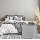 thumbnail image 3 of Cesto para ropa sucia Simple Houseware doble con tapa gris, 3 of 7
