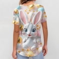 thumbnail image 3 of Easter Scrub Tops for Women Plus Size Funny Graphic Printed V Neck Short Sleeve Shirts Womens Plus Size Nursing Uniform Scrubs with Pockets, 3 of 5