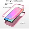 thumbnail image 2 of Galaxy Wireless for Apple iPhone 13 Pro Max / 12 Pro Max Case with [Built In Screen Protector], Full-Body Shockproof Soft Liquid Silicone Hybrid Protective Phone Cover Case - Pink, 2 of 5