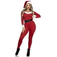 thumbnail image 4 of Leg Avenue Santa Baby Spandex Jumpsuit Women's Fancy-Dress Costume with Matching Hat for Adult, L, 4 of 5